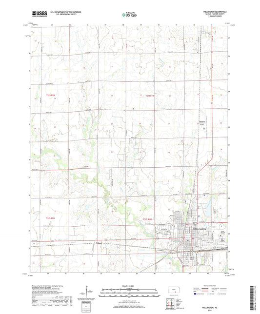 Wellington Kansas US Topo Map Image