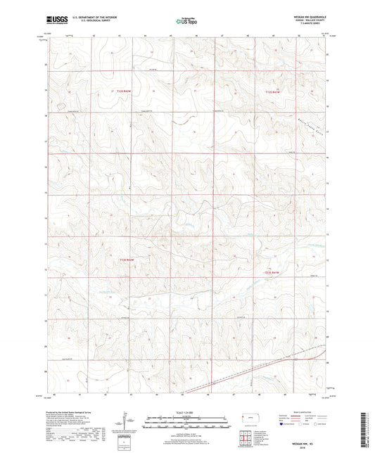 Weskan NW Kansas US Topo Map Image