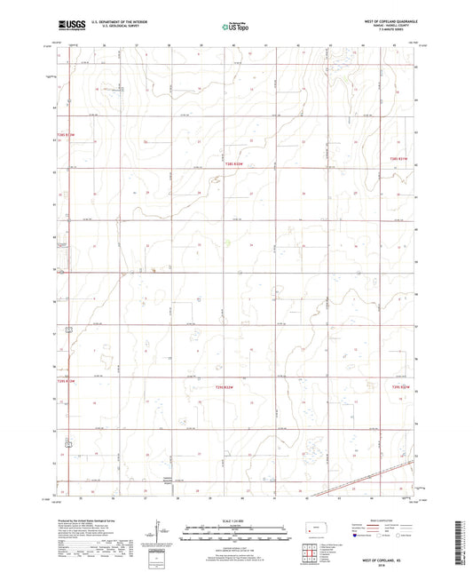 West of Copeland Kansas US Topo Map Image