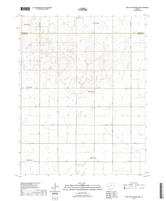 West of Wild Horse Lake Kansas US Topo Map Image