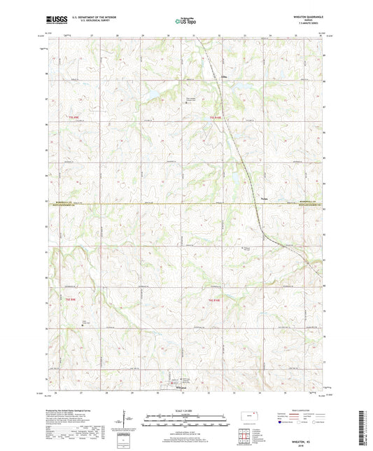 Wheaton Kansas US Topo Map Image
