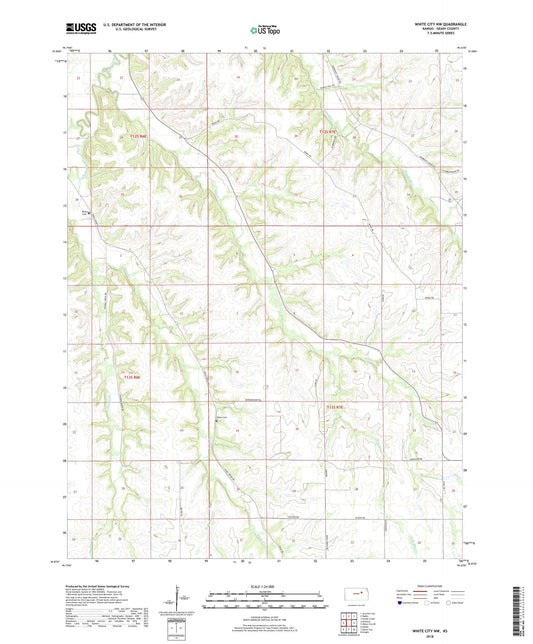 White City NW Kansas US Topo Map Image