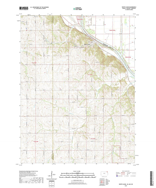 White Cloud Kansas US Topo Map Image