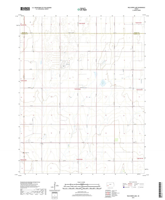 Wild Horse Lake Kansas US Topo Map Image
