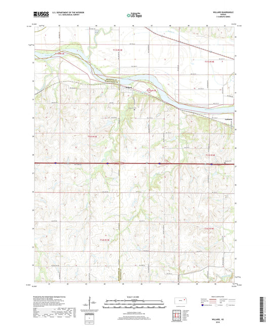 Willard Kansas US Topo Map Image