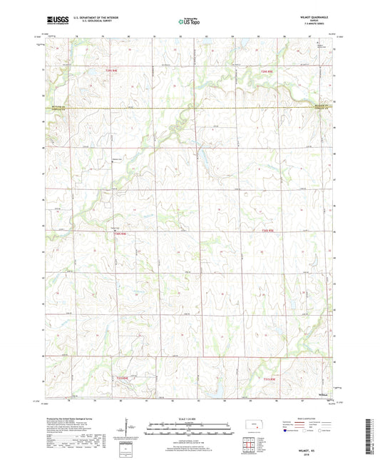 Wilmot Kansas US Topo Map Image