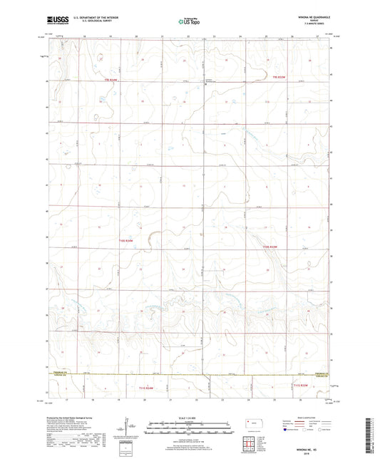 Winona NE Kansas US Topo Map Image
