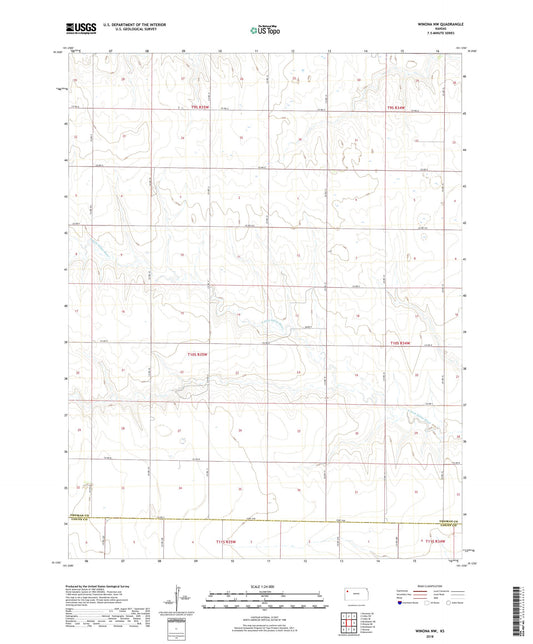 Winona NW Kansas US Topo Map Image