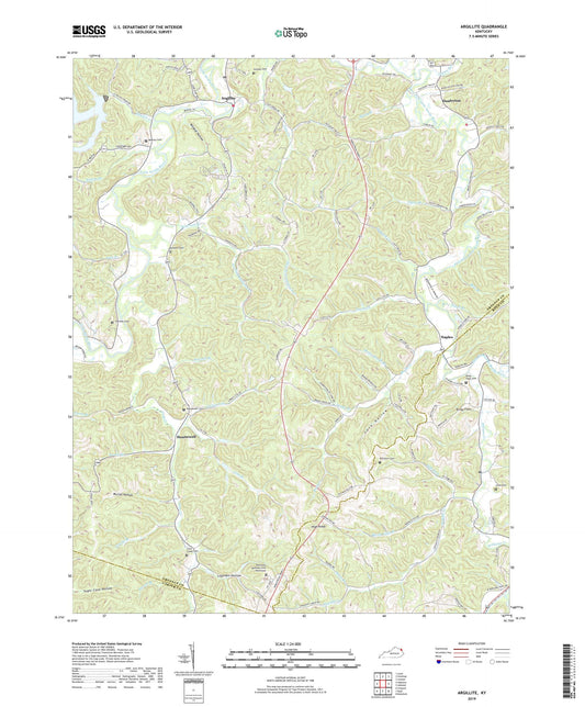 Argillite Kentucky US Topo Map Image