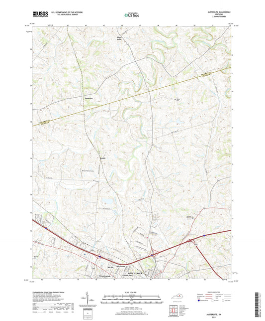 Austerlitz Kentucky US Topo Map Image