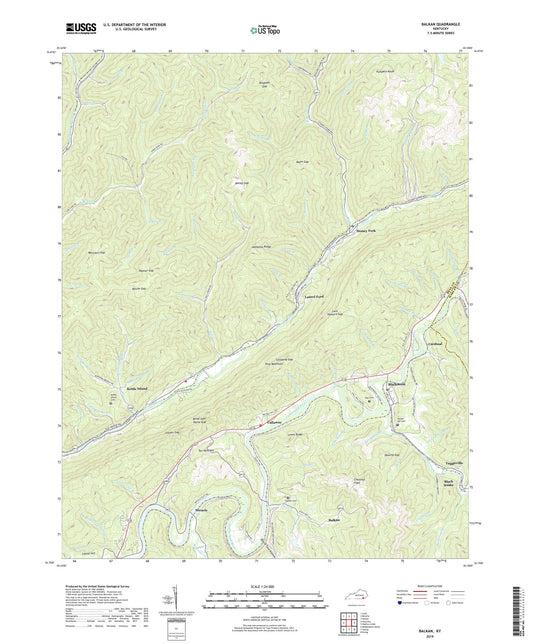 Balkan Kentucky US Topo Map Image