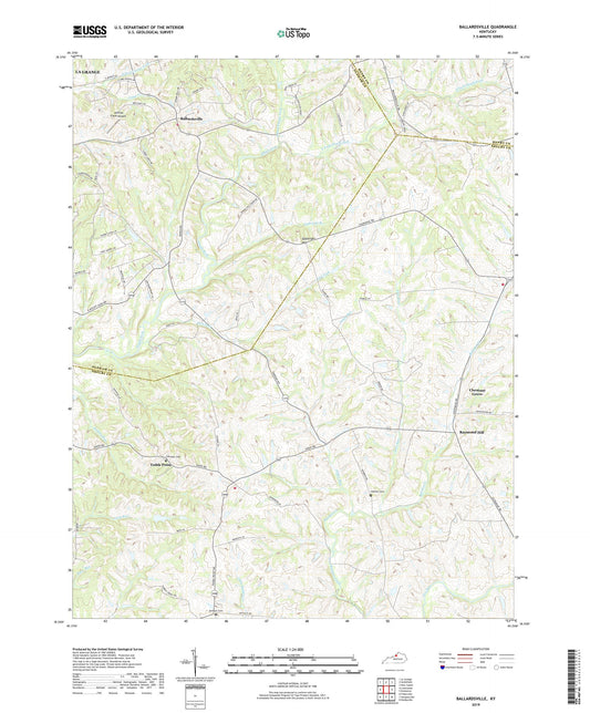 Ballardsville Kentucky US Topo Map Image