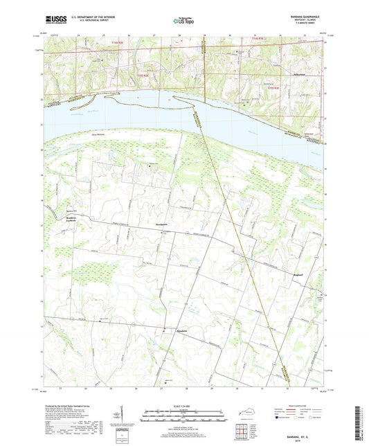Bandana Kentucky US Topo Map Image