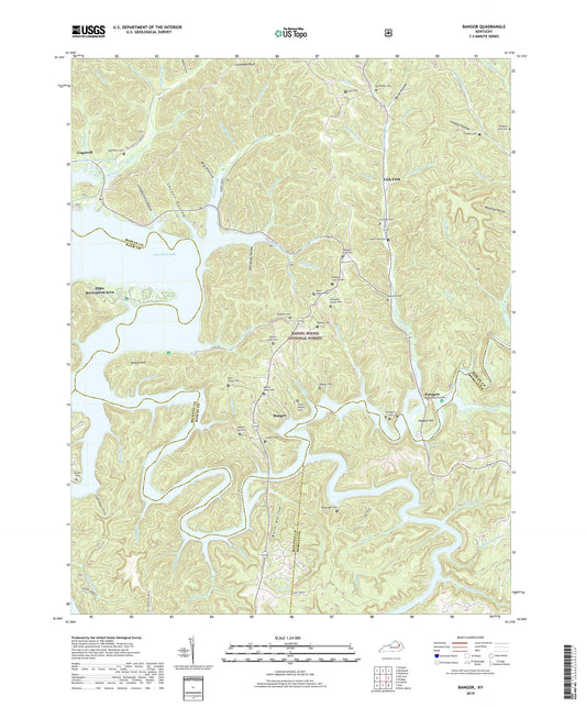 Bangor Kentucky US Topo Map Image
