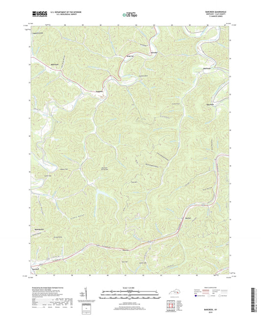 Barcreek Kentucky US Topo Map Image