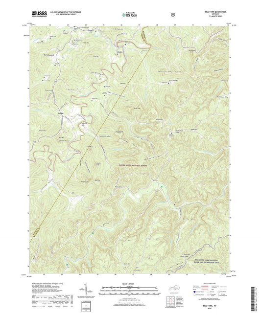 Bell Farm Kentucky US Topo Map Image