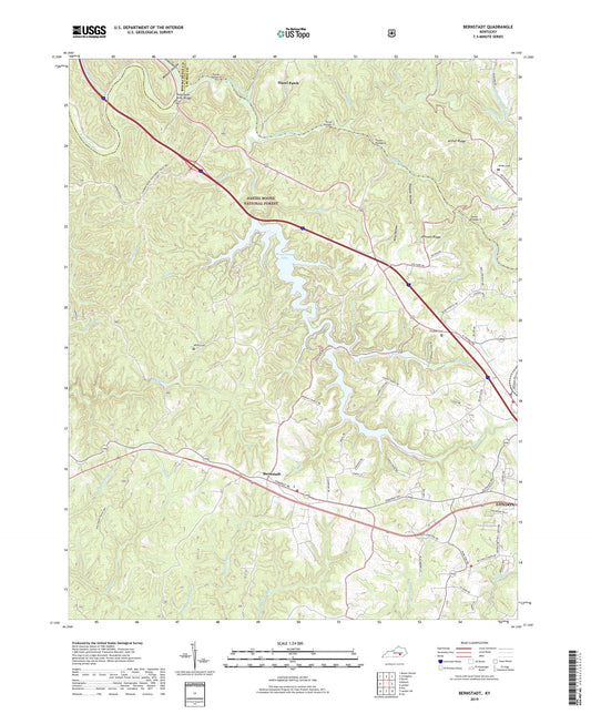 Bernstadt Kentucky US Topo Map Image