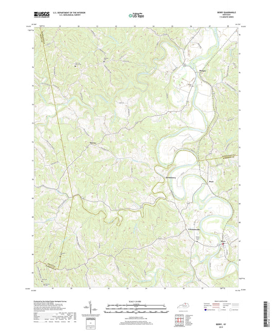 Berry Kentucky US Topo Map Image