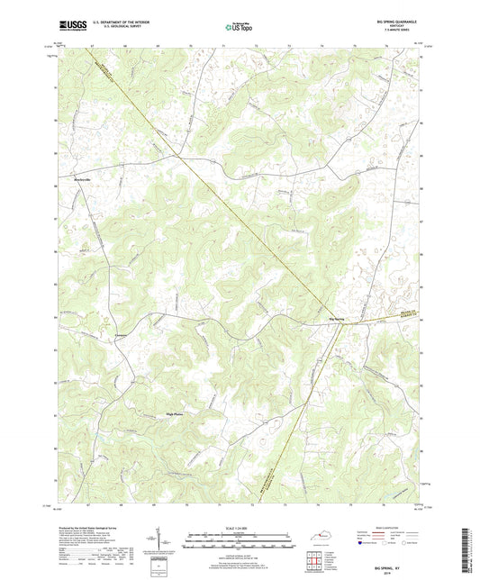 Big Spring Kentucky US Topo Map Image