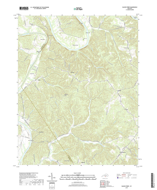 Blacks Ferry Kentucky US Topo Map Image