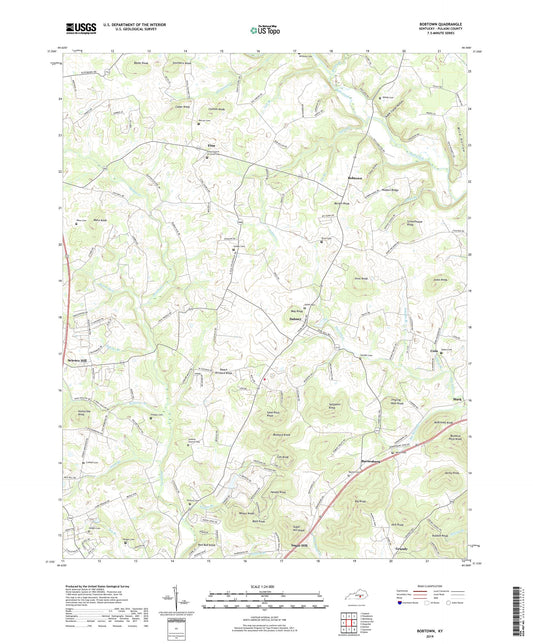 Bobtown Kentucky US Topo Map Image