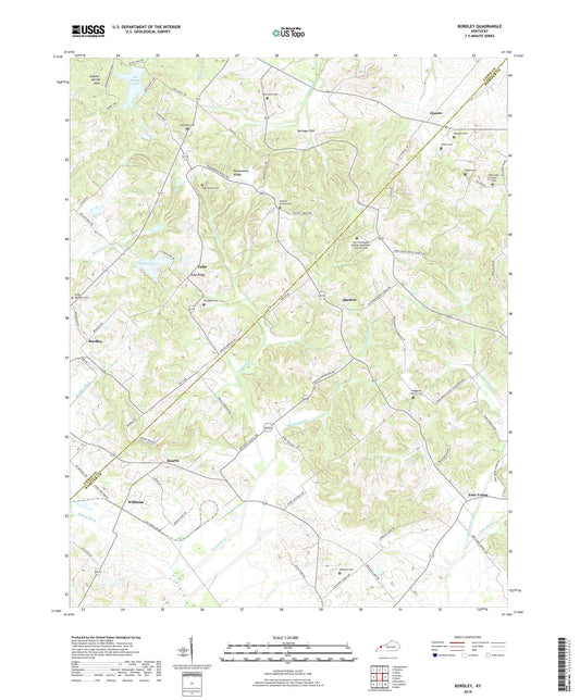 Bordley Kentucky US Topo Map Image