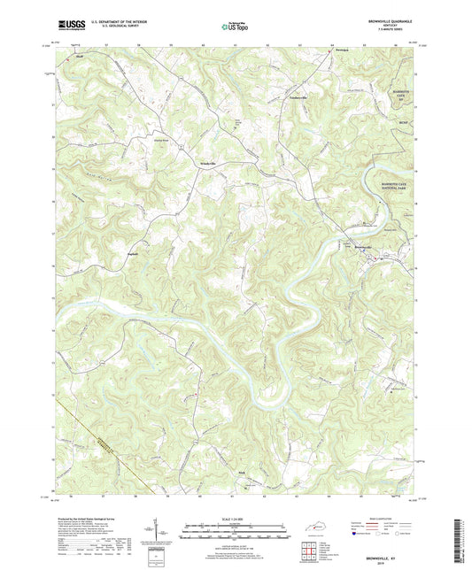 Brownsville Kentucky US Topo Map Image