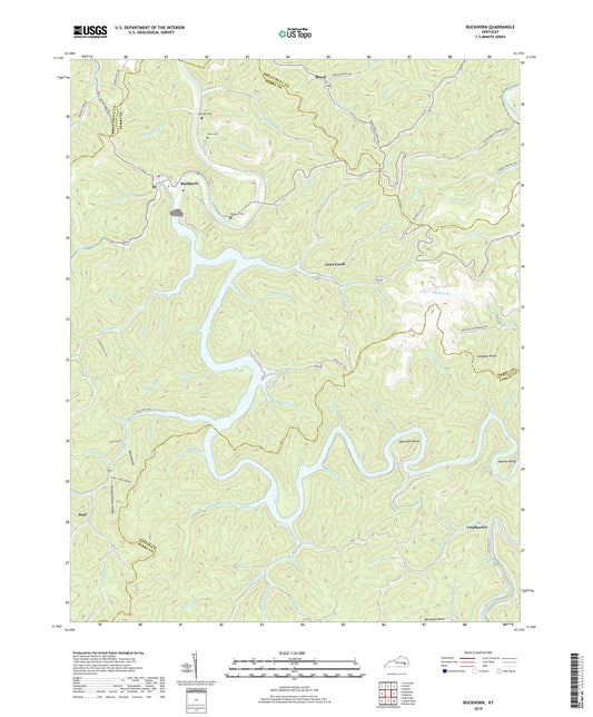 Buckhorn Kentucky US Topo Map Image
