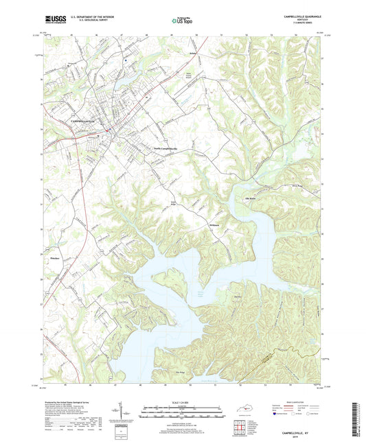 Campbellsville Kentucky US Topo Map Image