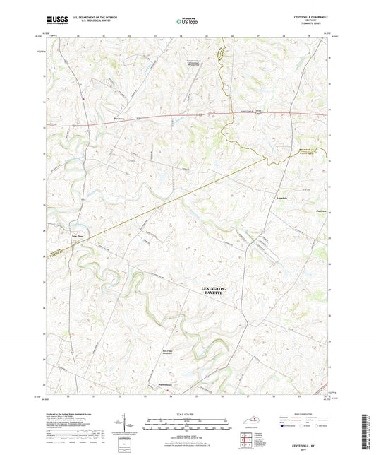 Centerville Kentucky US Topo Map Image