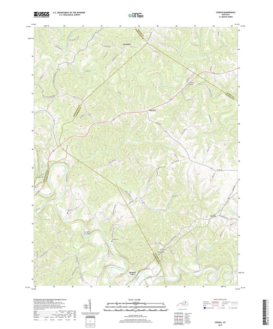 Cowan Kentucky US Topo Map Image