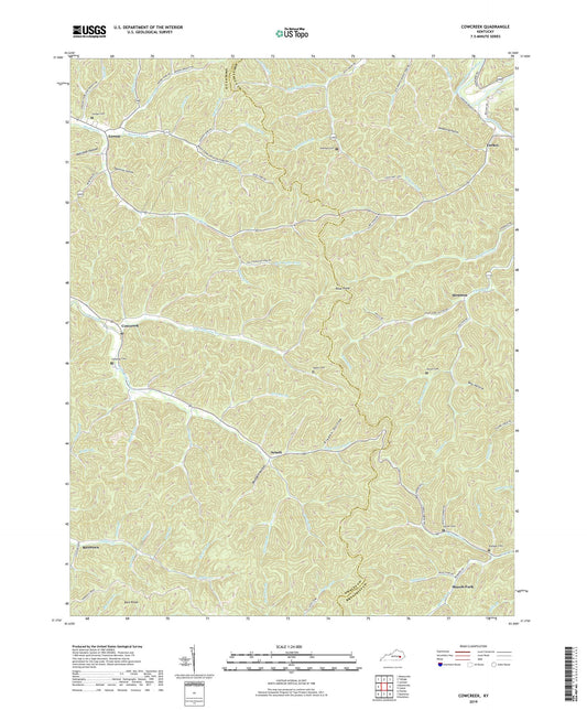 Cowcreek Kentucky US Topo Map Image