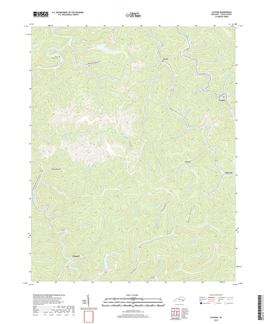 Cutshin Kentucky US Topo Map Image