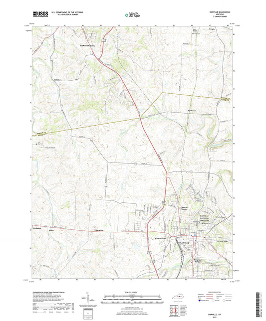 Danville Kentucky US Topo Map Image