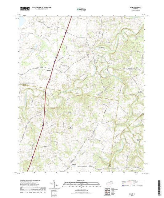 Drake Kentucky US Topo Map Image