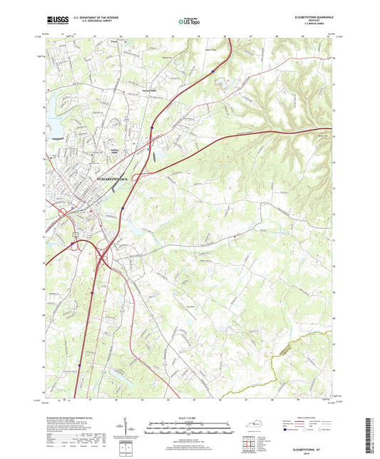 Elizabethtown Kentucky US Topo Map Image