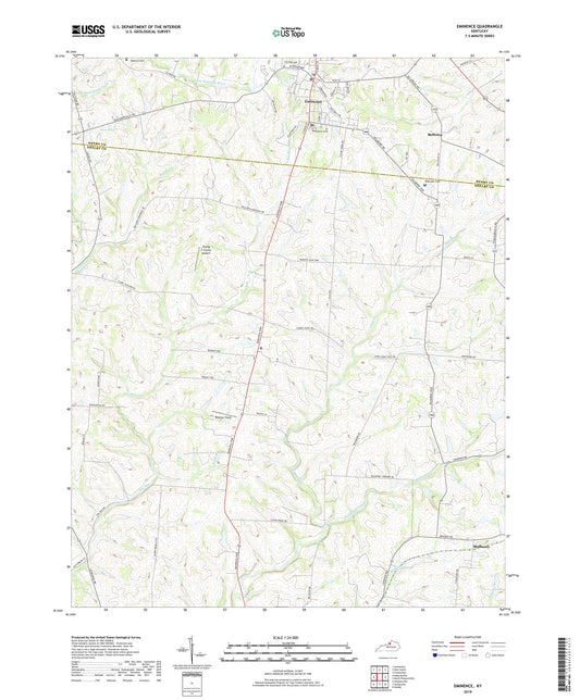 Eminence Kentucky US Topo Map Image