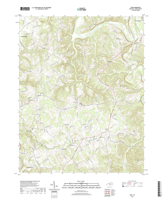 Exie Kentucky US Topo Map Image