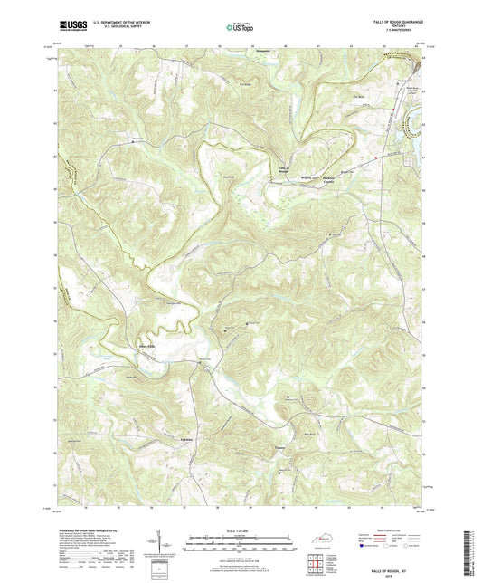 Falls of Rough Kentucky US Topo Map Image