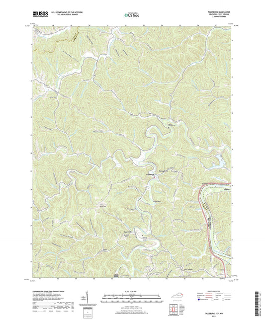 Fallsburg Kentucky US Topo Map Image