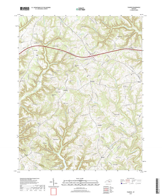 Faubush Kentucky US Topo Map Image