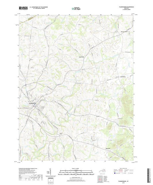 Flemingsburg Kentucky US Topo Map Image