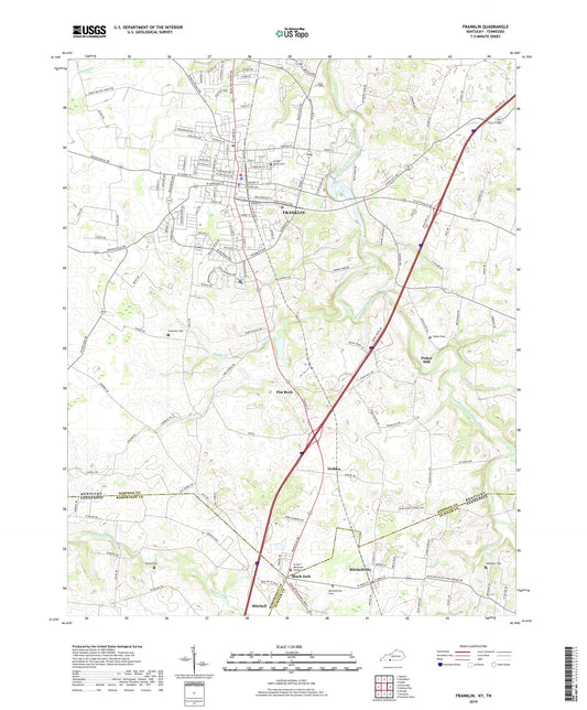 Franklin Kentucky US Topo Map Image