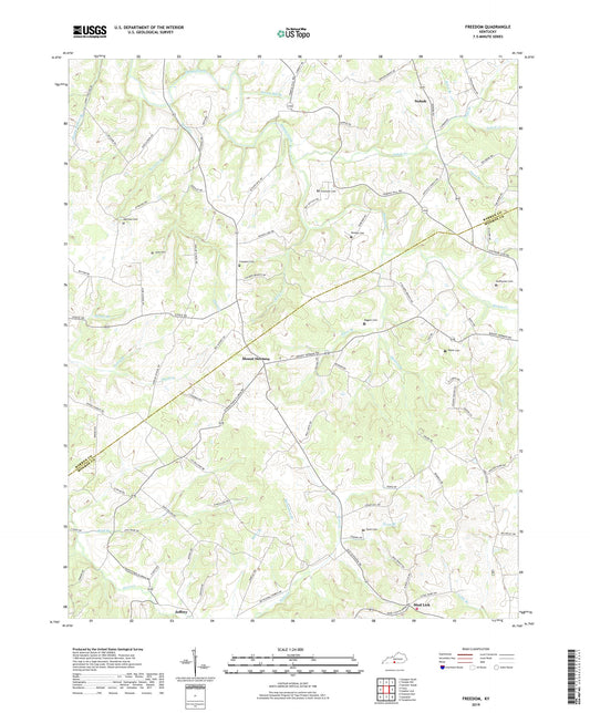Freedom Kentucky US Topo Map Image