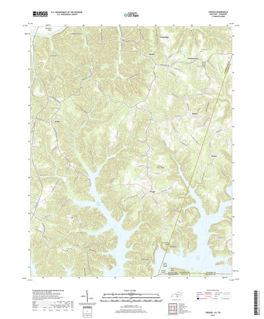 Frogue Kentucky US Topo Map Image