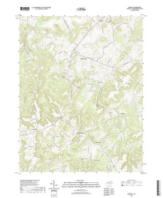 Garfield Kentucky US Topo Map Image