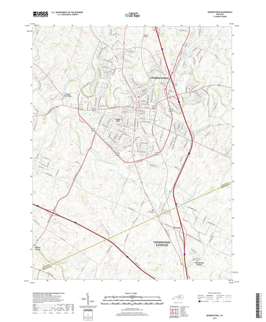 Georgetown Kentucky US Topo Map Image
