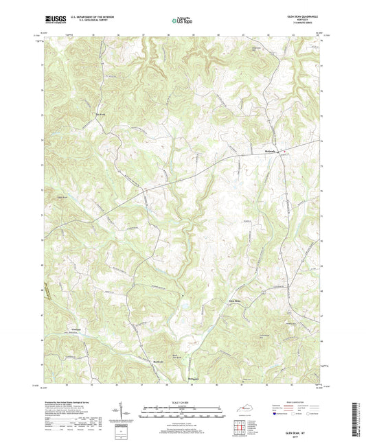 Glen Dean Kentucky US Topo Map Image