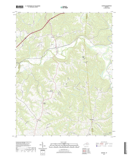 Glencoe Kentucky US Topo Map Image