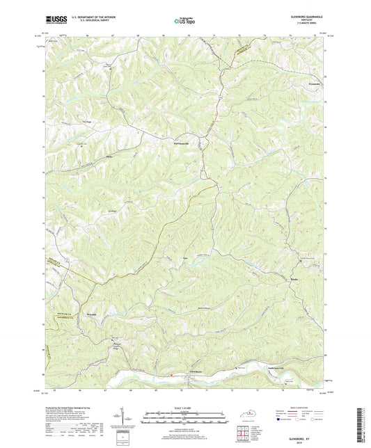 Glensboro Kentucky US Topo Map Image